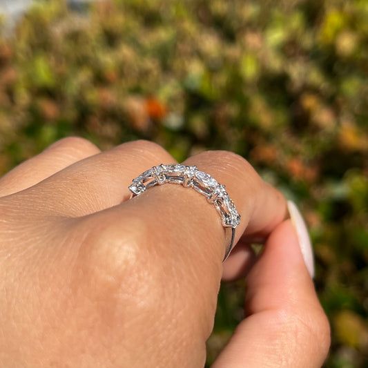 2 by 1 Round and Marquise Band