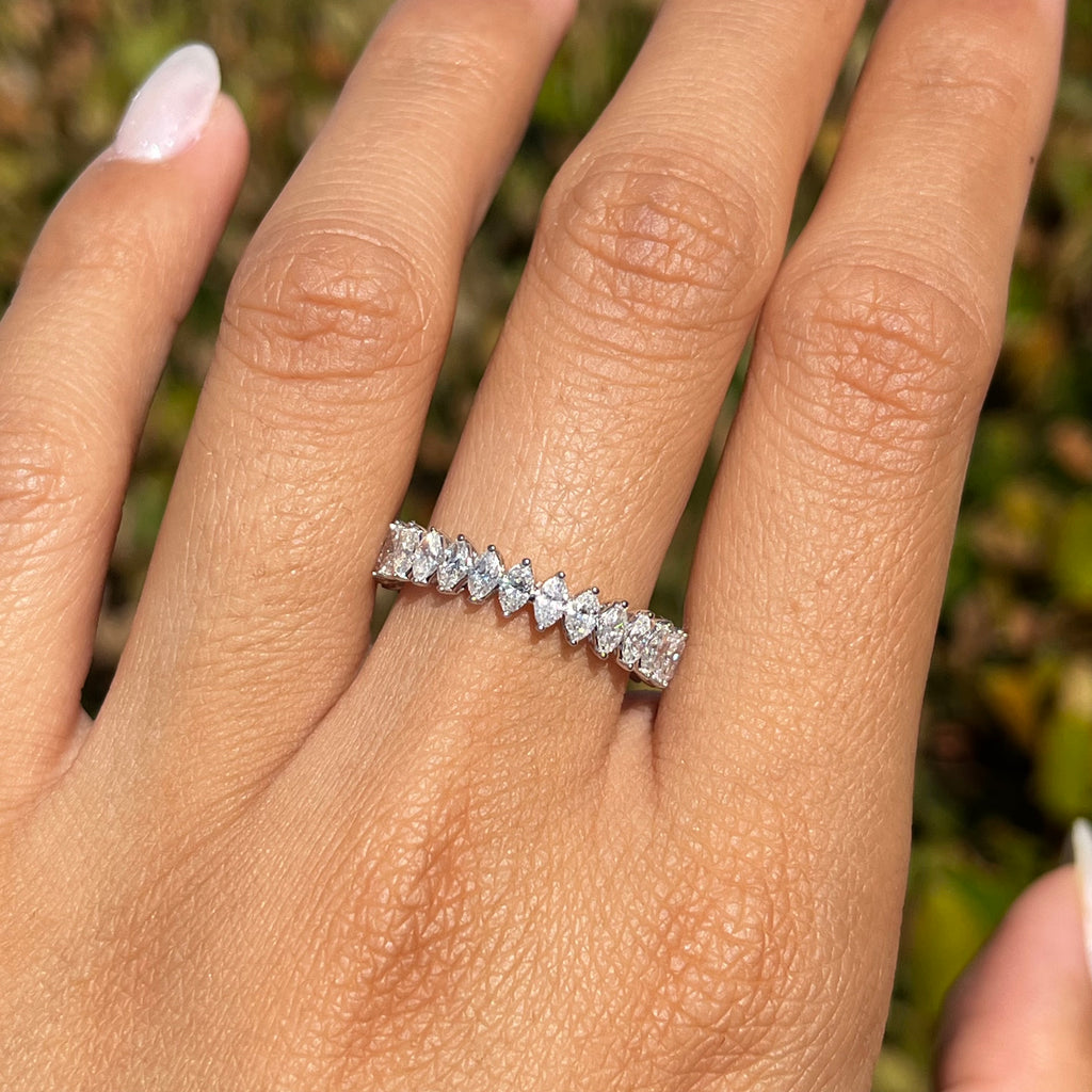 4mm Marquise Diamond Eternity Band