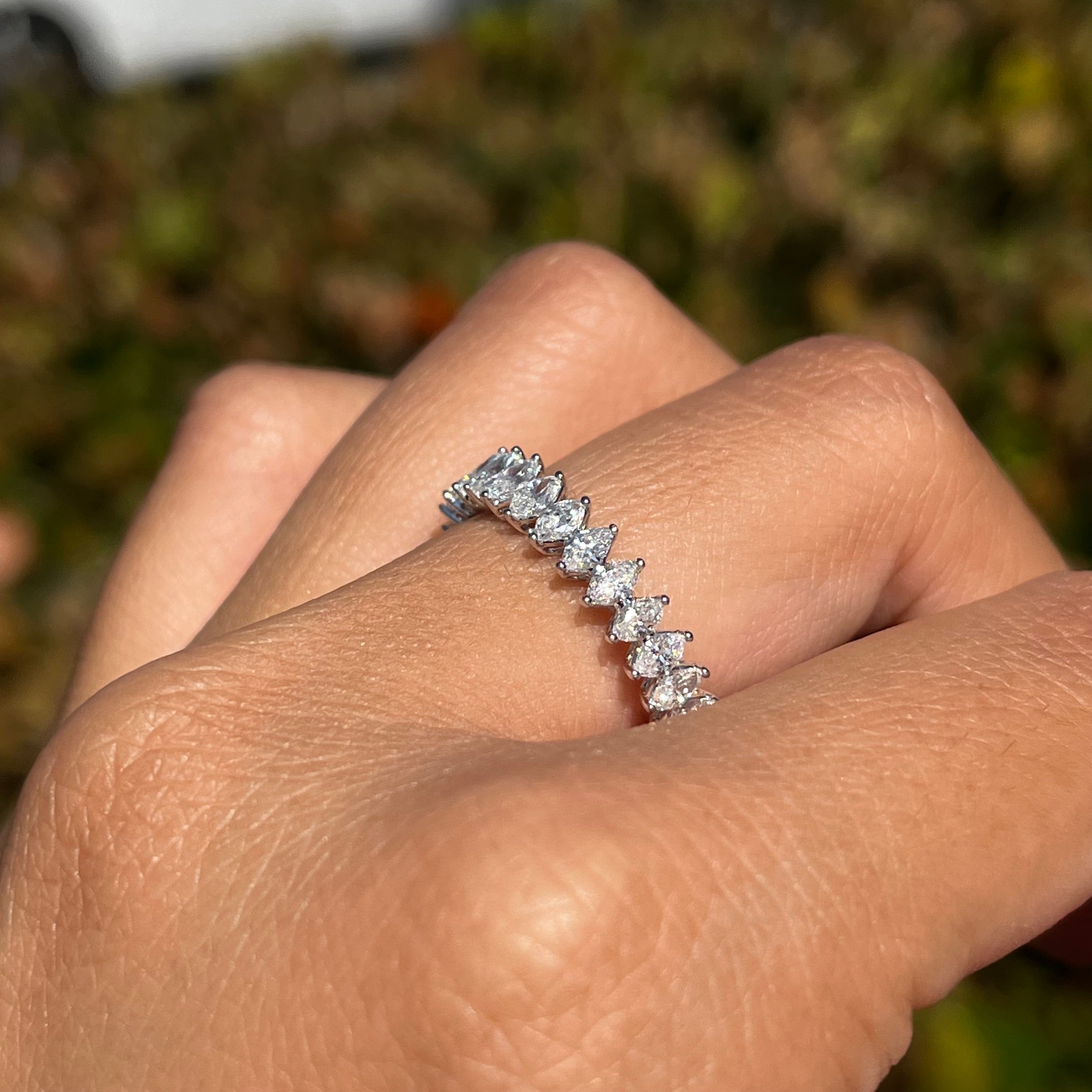 4mm Marquise Diamond Eternity Band