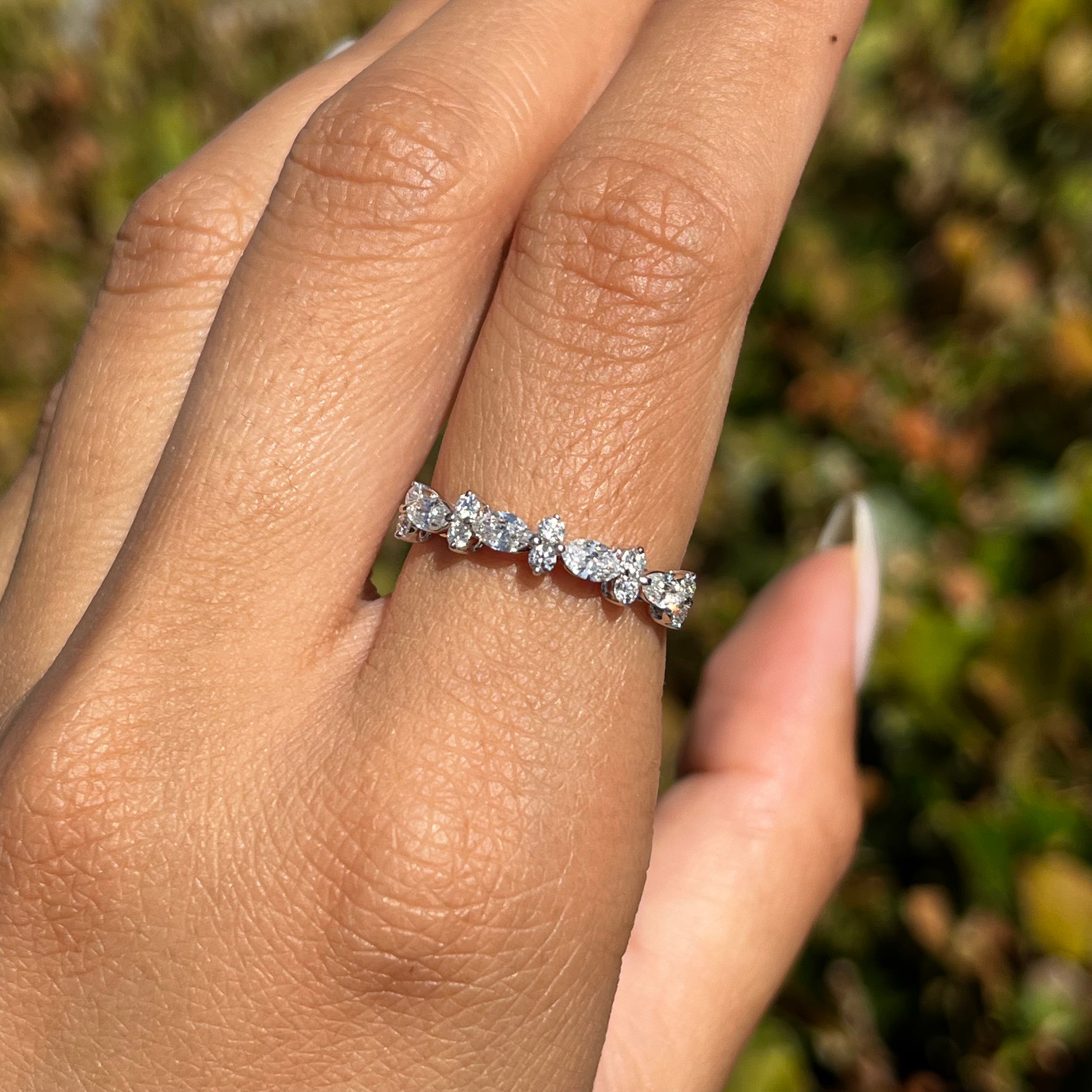 2 by 1 Round and Marquise Band