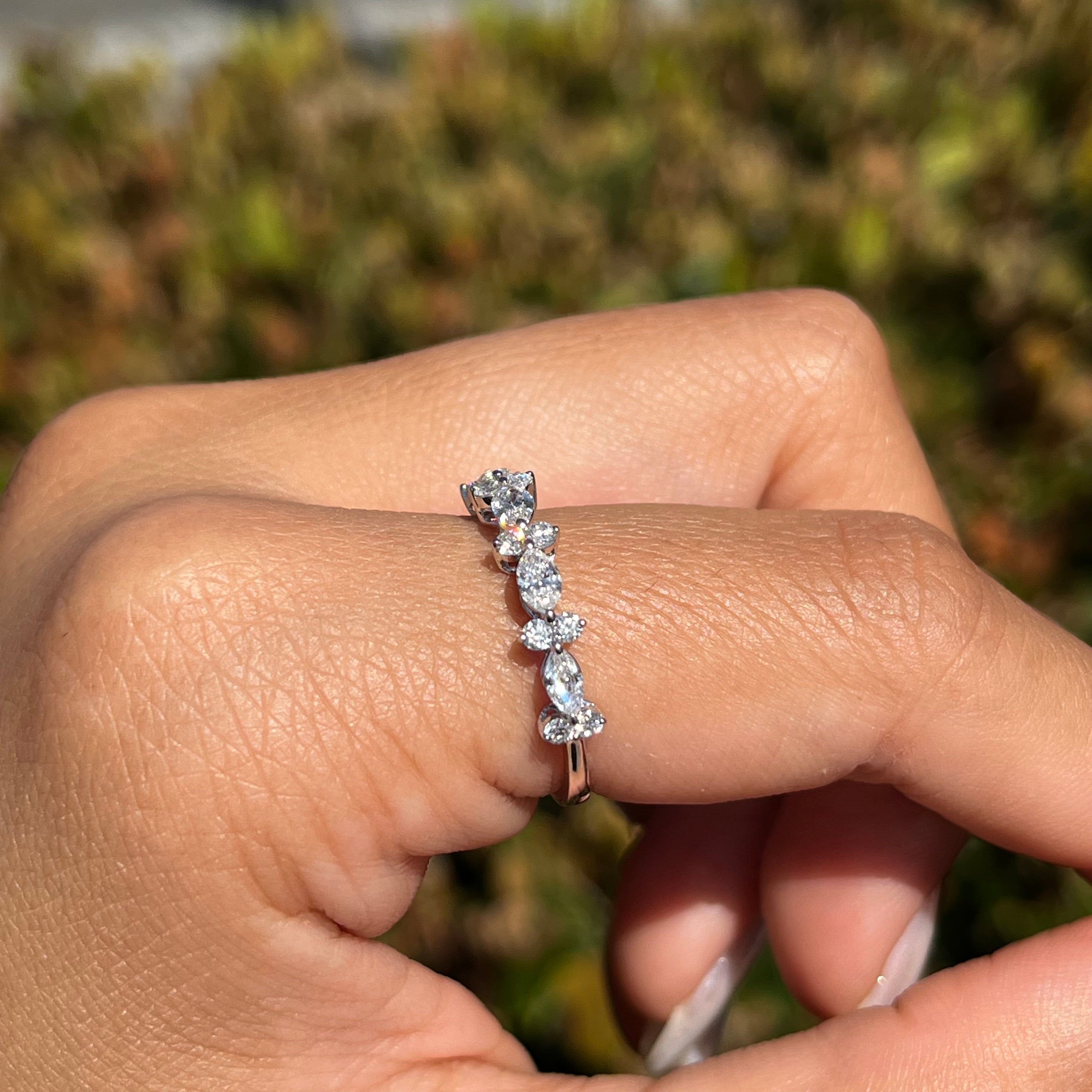 2 by 1 Round and Marquise Band