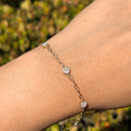 Spaced Round Diamond Pave Paper Clip Bracelet