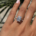 4.00 Carat Lab Grown Radiant Diamond Cathedral Engagement Ring