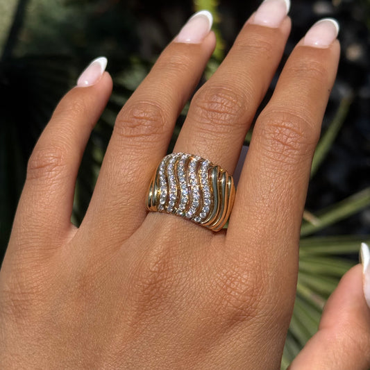 Wavy Multi Row Band