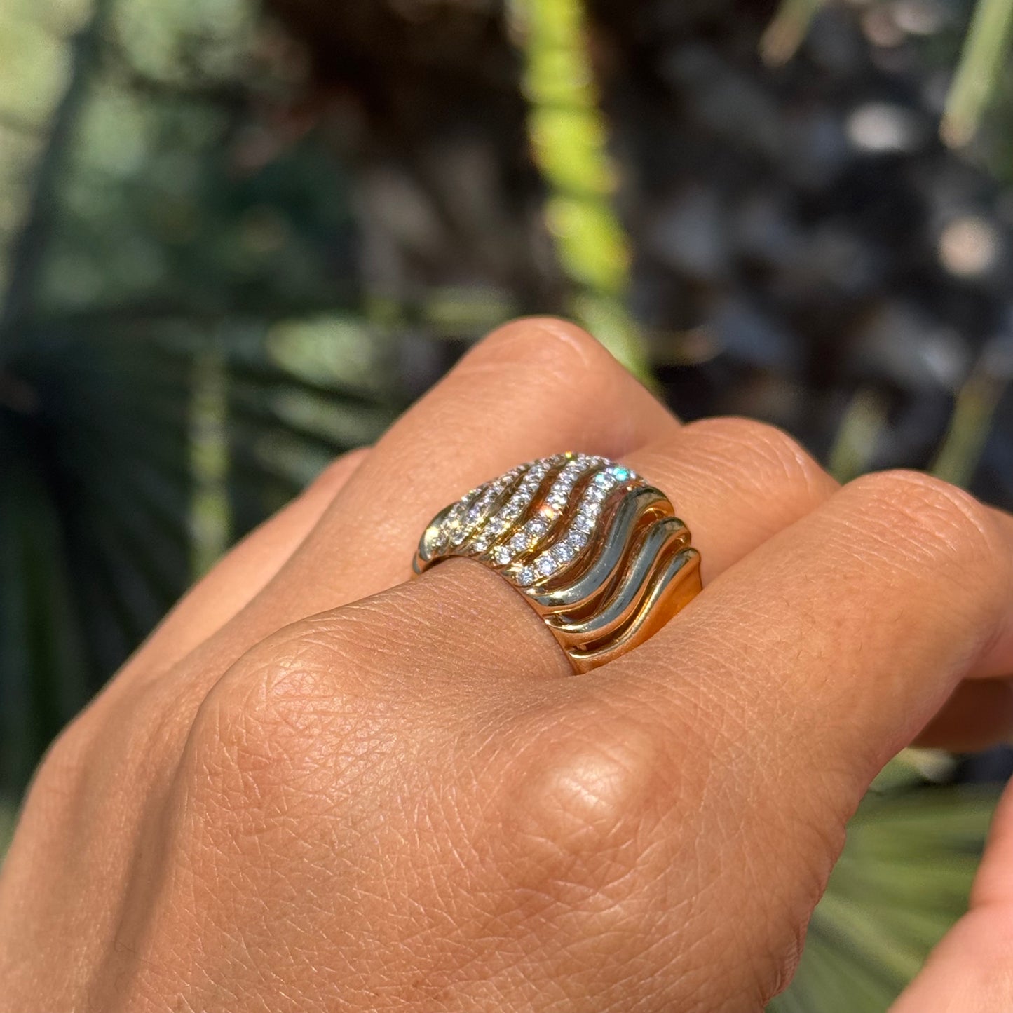 Wavy Multi Row Band
