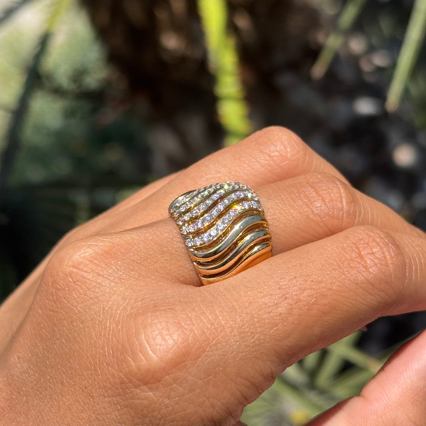 Wavy Multi Row Band