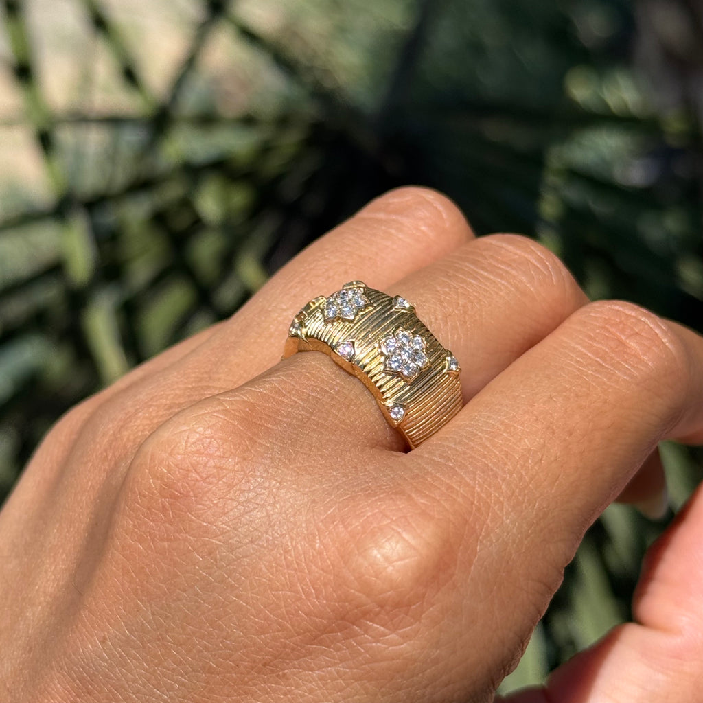 Floral Ribbed Band