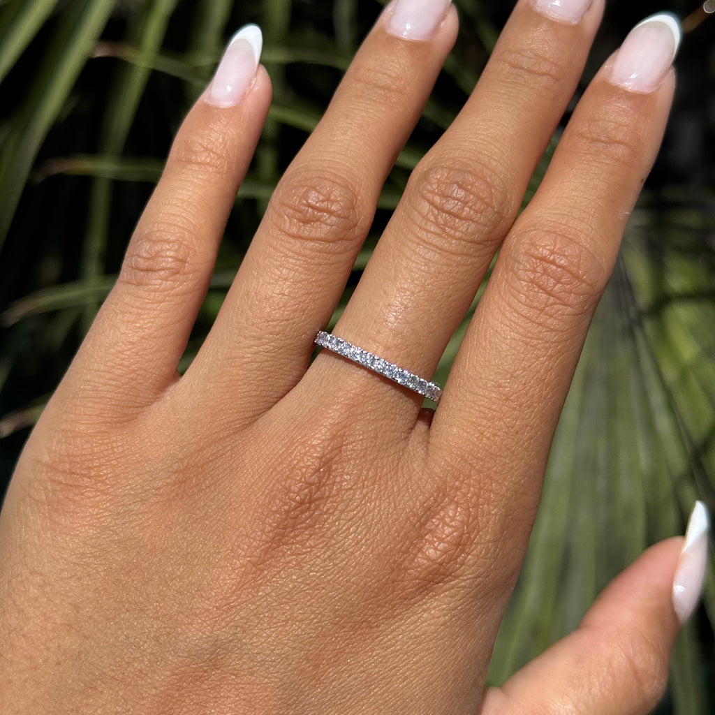 2mm 3/4 Diamond Wedding Band