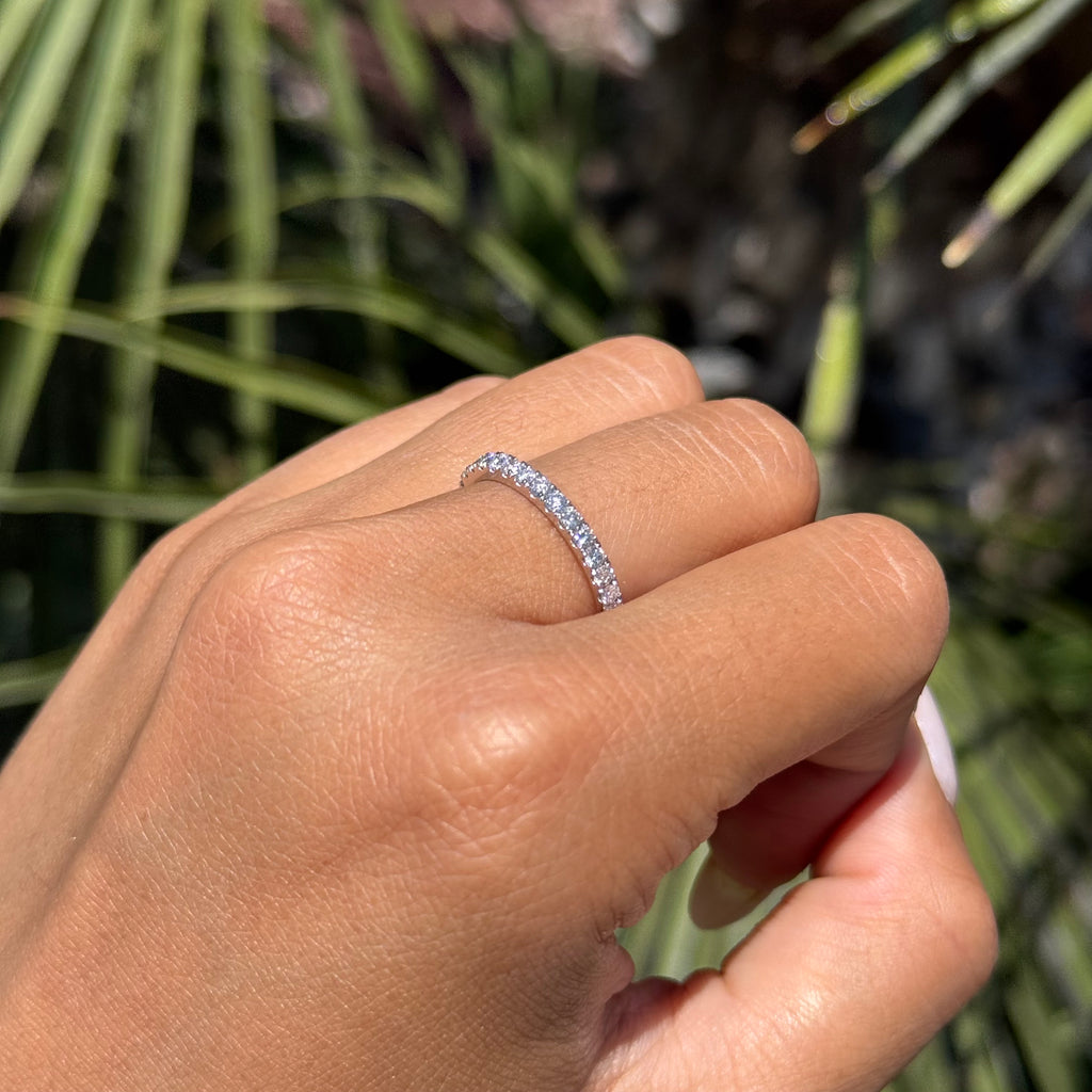 2mm 3/4 Diamond Wedding Band