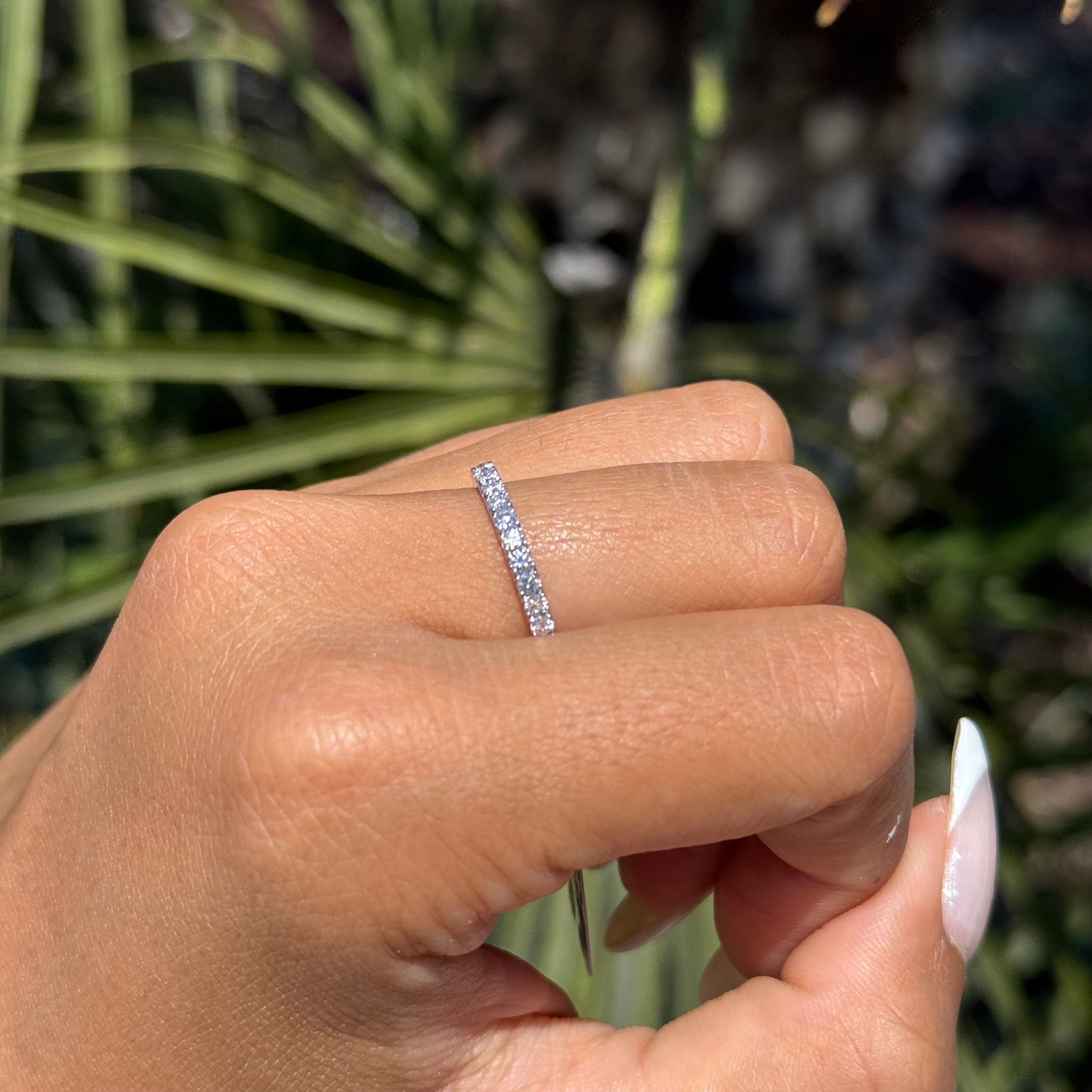 2mm 3/4 Diamond Wedding Band