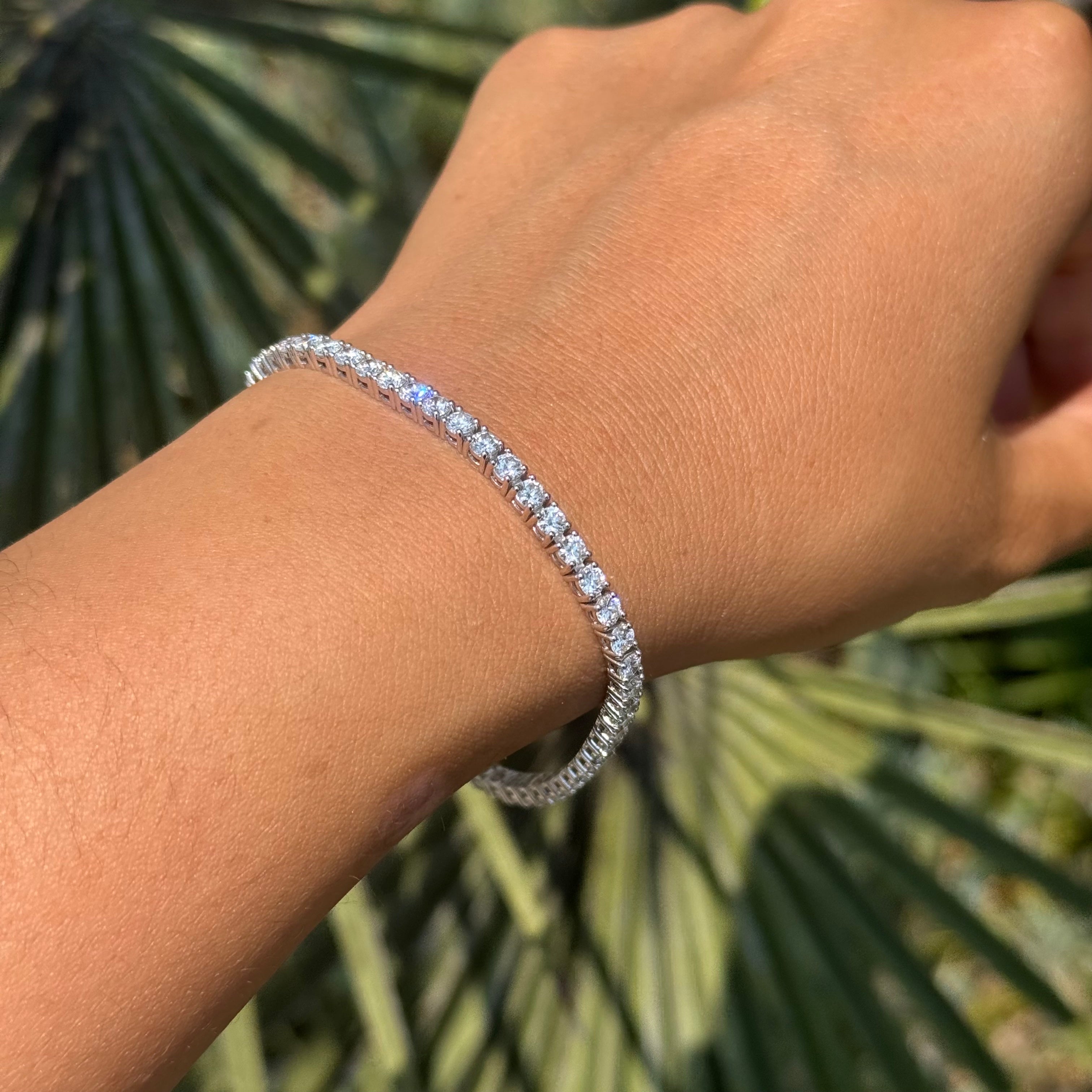 3MM Natural Diamond Tennis Bracelet