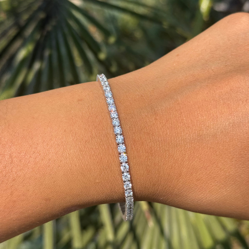 3MM Natural Diamond Tennis Bracelet
