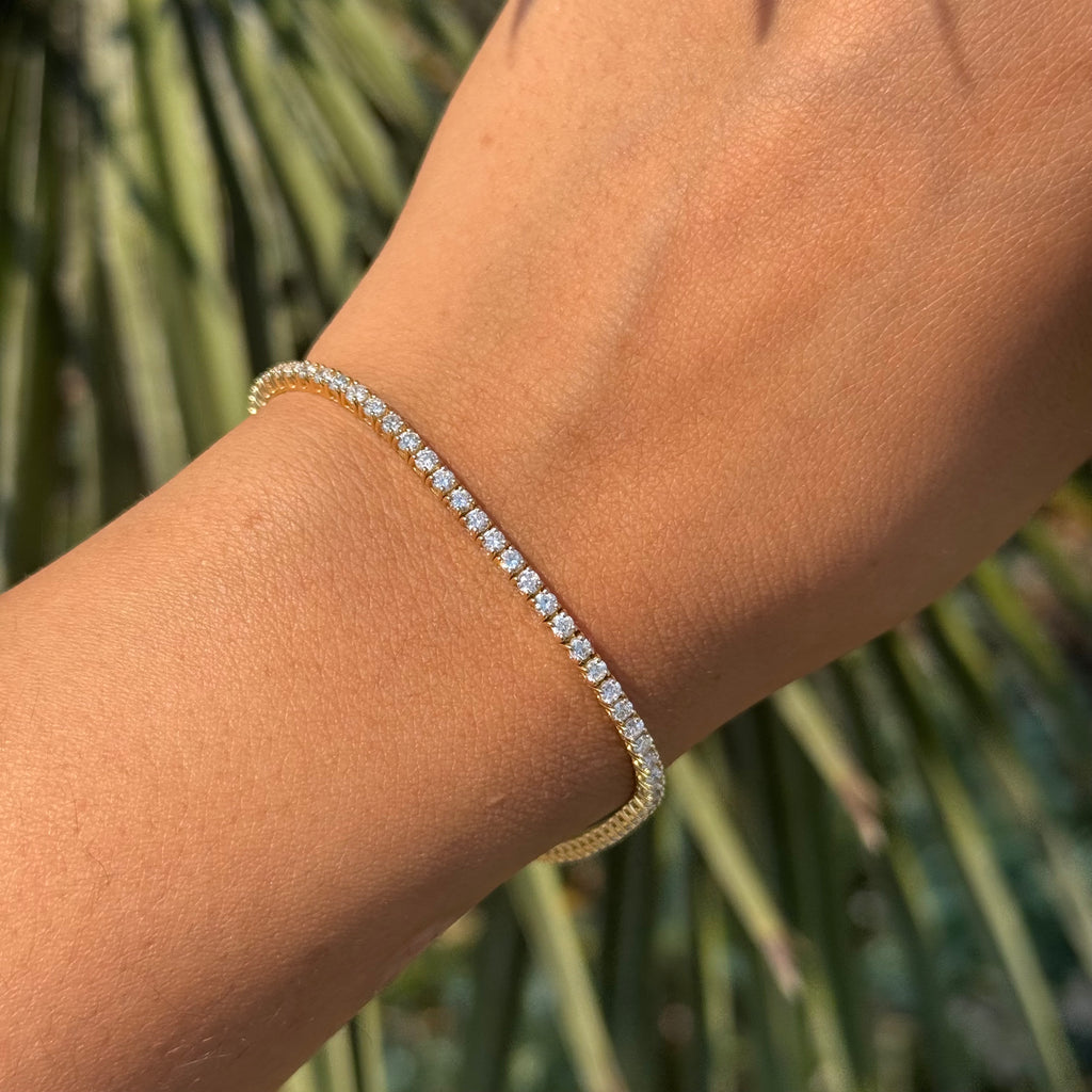 2MM Natural Diamond Tennis Bracelet