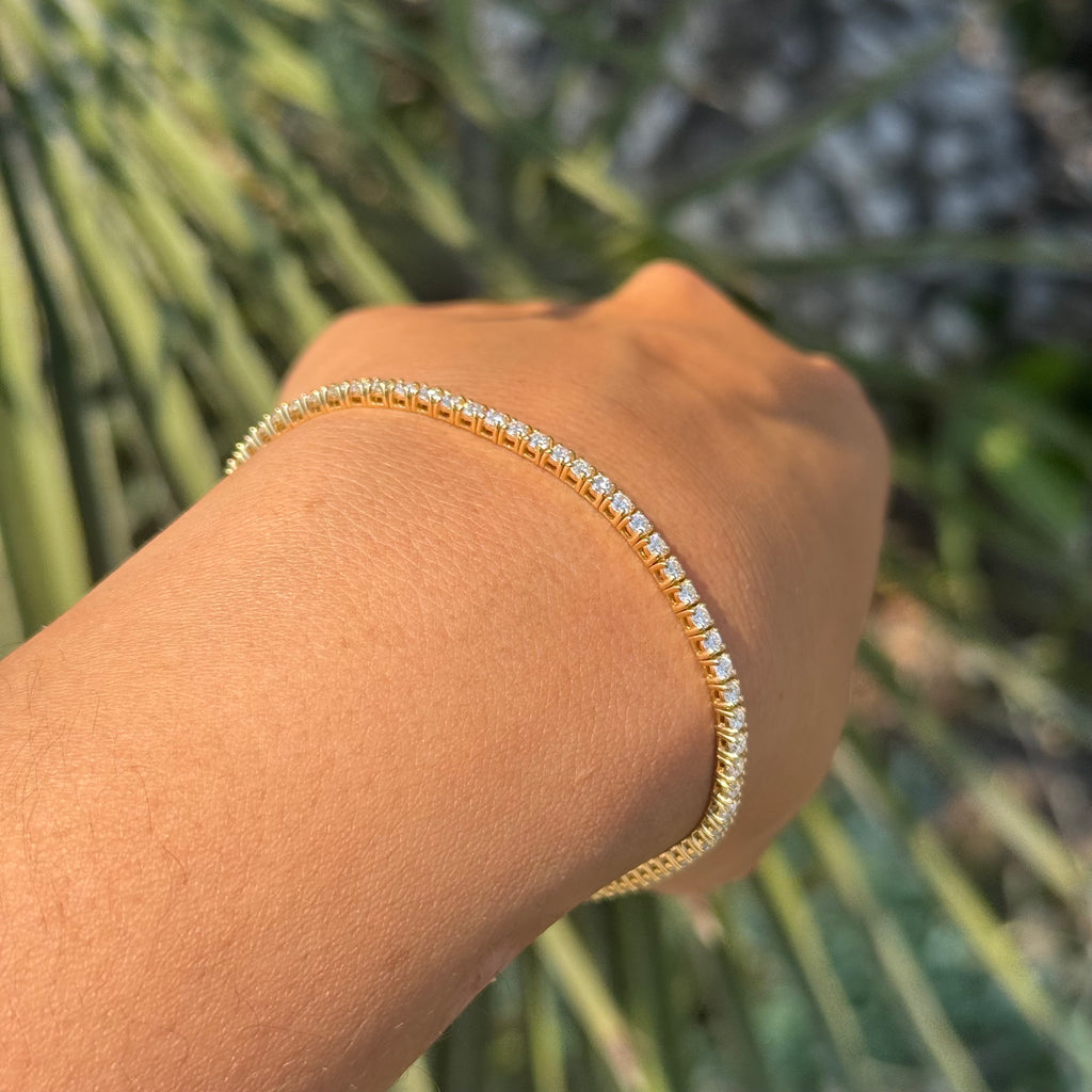 2MM Natural Diamond Tennis Bracelet
