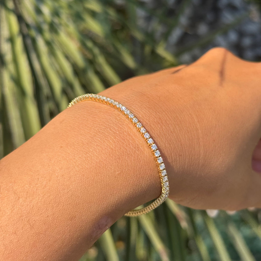 2MM Natural Diamond Tennis Bracelet