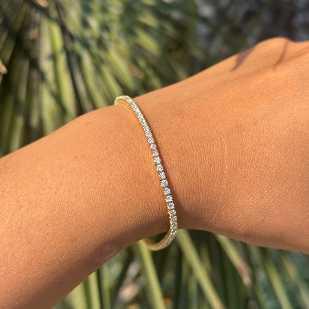 2MM Natural Diamond Tennis Bracelet