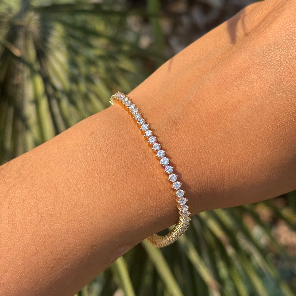 2.5MM Natural Round Diamond Tennis Bracele