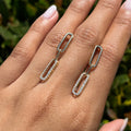 Hanging Diamond Paper Clip Earrings