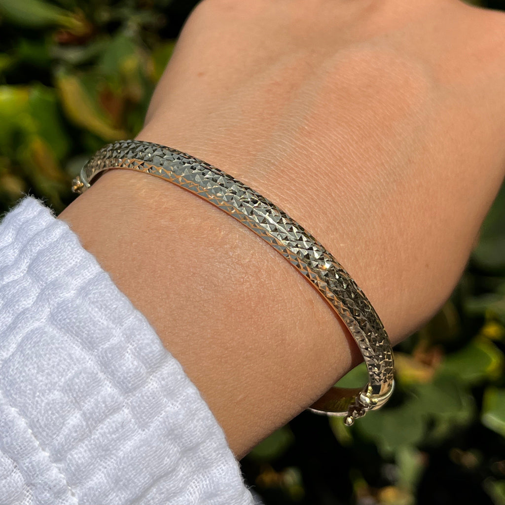6mm Diamond Cut Bangle