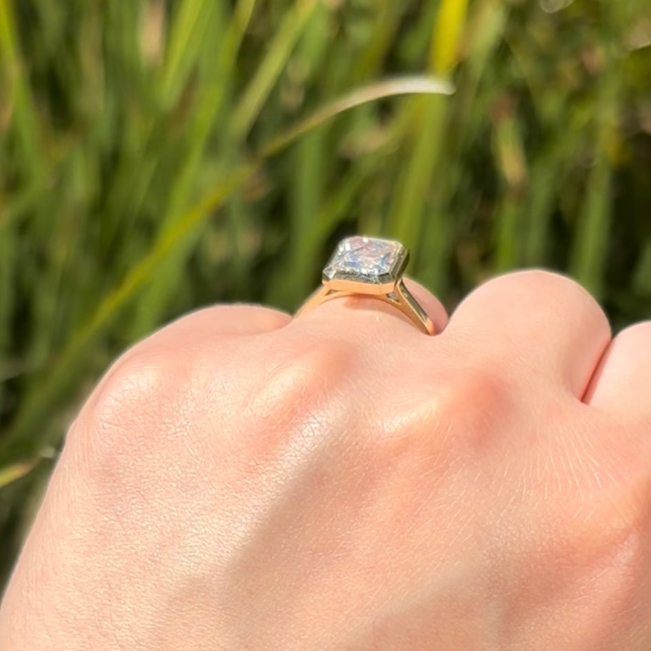 3.00 Carat Lab Grown Simply Radiant Solitaire Engagement Ring