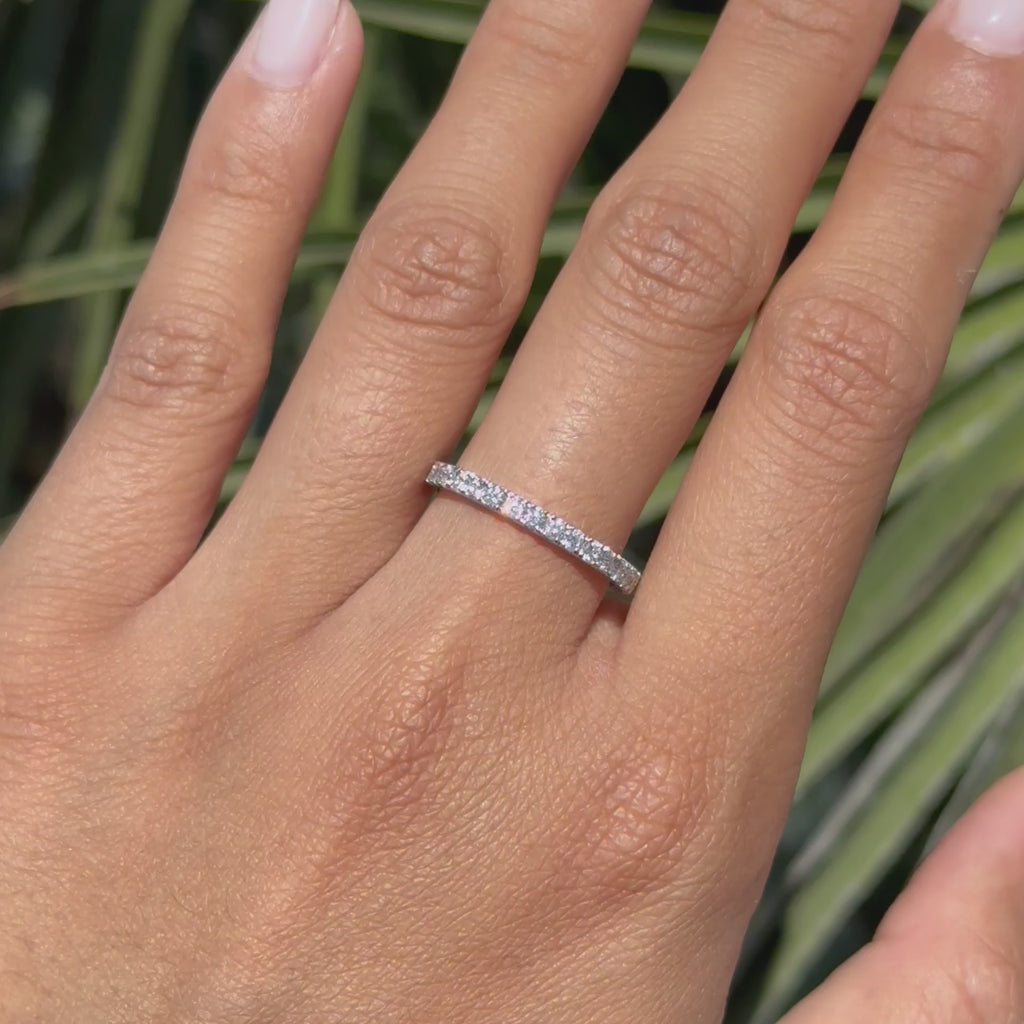 2mm 3/4 Diamond Wedding Band